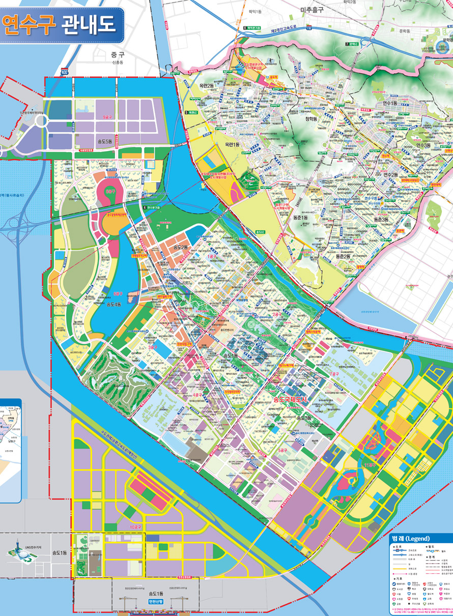 연수구 도로명주소 안내지도
